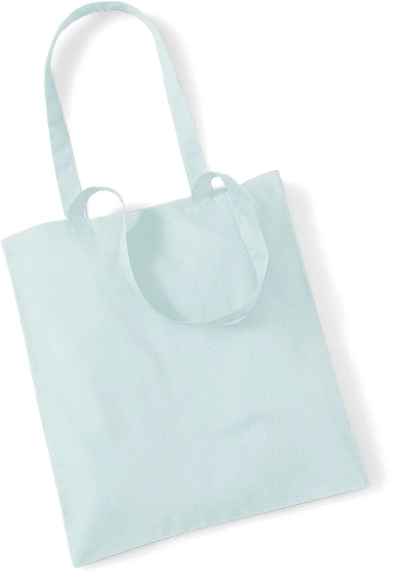 Mintfarbene Baumwolltasche