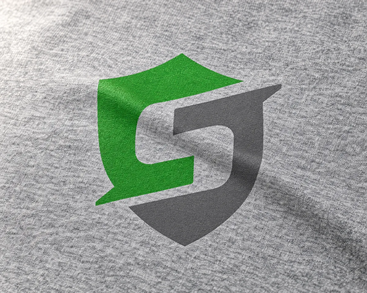 Visualisierung: DTF-Transfer auf grau meliertem Shirt