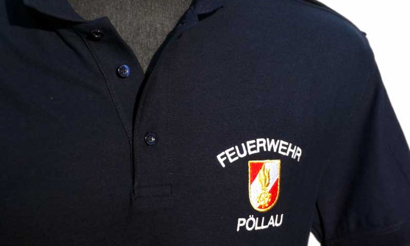 Bestickte Polohemden für die Feuerwehr Pöllau